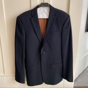 Jos. A. Bank 36R Navy Blue Slim Fit Suit EUC
